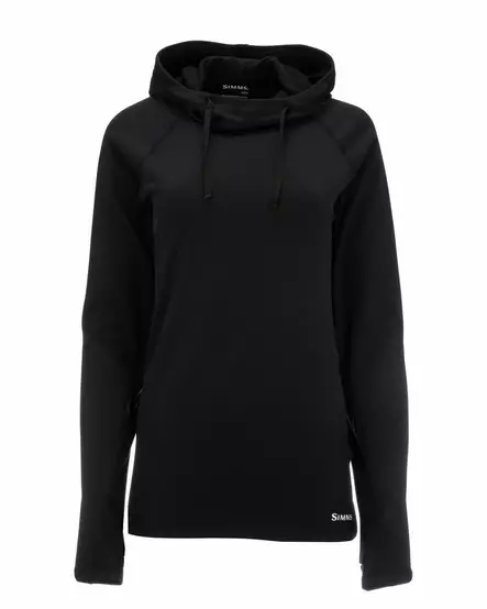 Simms Women's Heavyweight Baselayer Hoody Black - Undertrøjer - 694264555910 - 2
