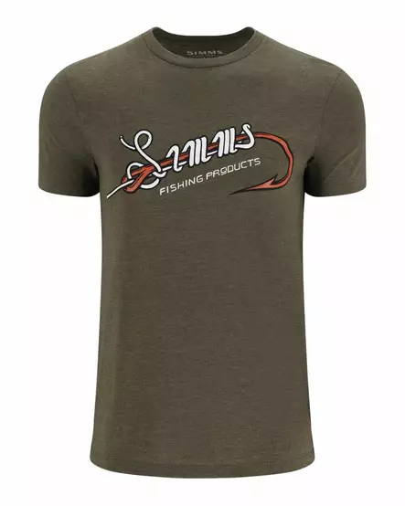 Simms Hook & Loop T-Shirt Military Heather - T-shirts herre - 694264660980 - 2