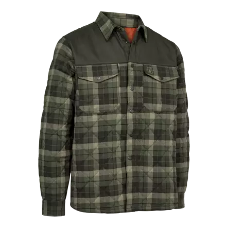 Deerhunter Elbert Padded Shirt Jacket Green Check - Herrernes jagtjakker - 5702827237090 - 1