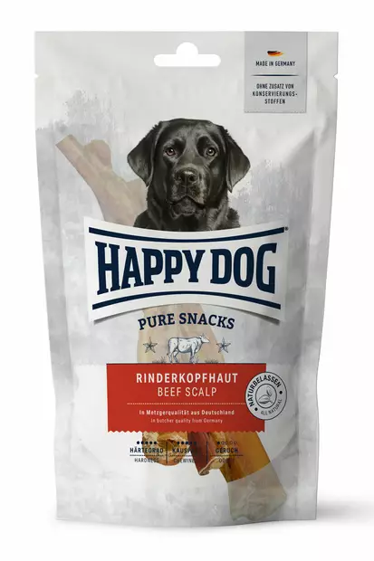 Happy Dog Beef Scalp 250g - Tørrede dyredele - 60890 - 1
