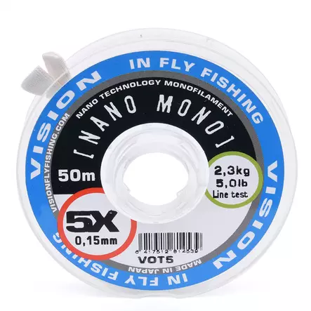 Vision Nano Mono 30m Tippet 0,43mm - Nylon forfangsmateriale - 6417512814607 - 3