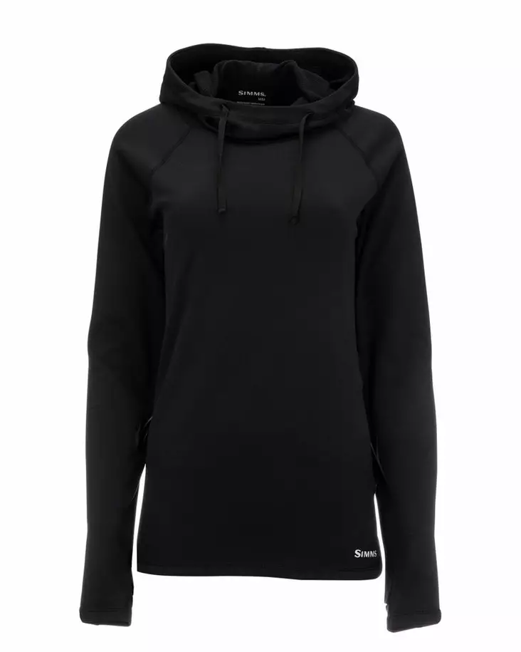 Simms Women's Heavyweight Baselayer Hoody Black - Undertrøjer - 694264555910 - 2