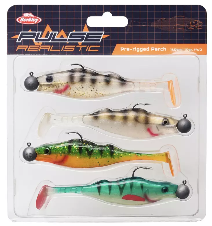 Berkley Pre-Rigged Pulse Realistic Perch 11cm 4pcs - Agnsortimenter - 028632967690 - 1