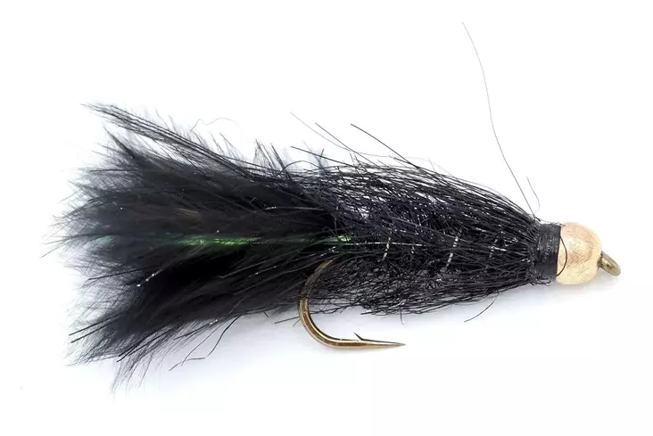 Leech Black (Tungsten Beadhead) #10 - Streamers og leech - 8859202530844 - 1