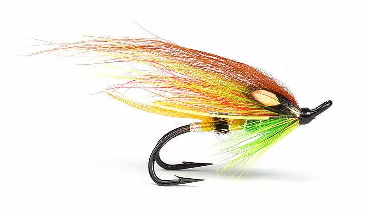 Green Highlander Double Hook Salmon Fly - Dobbeltkrog - 7033840120600 - 1