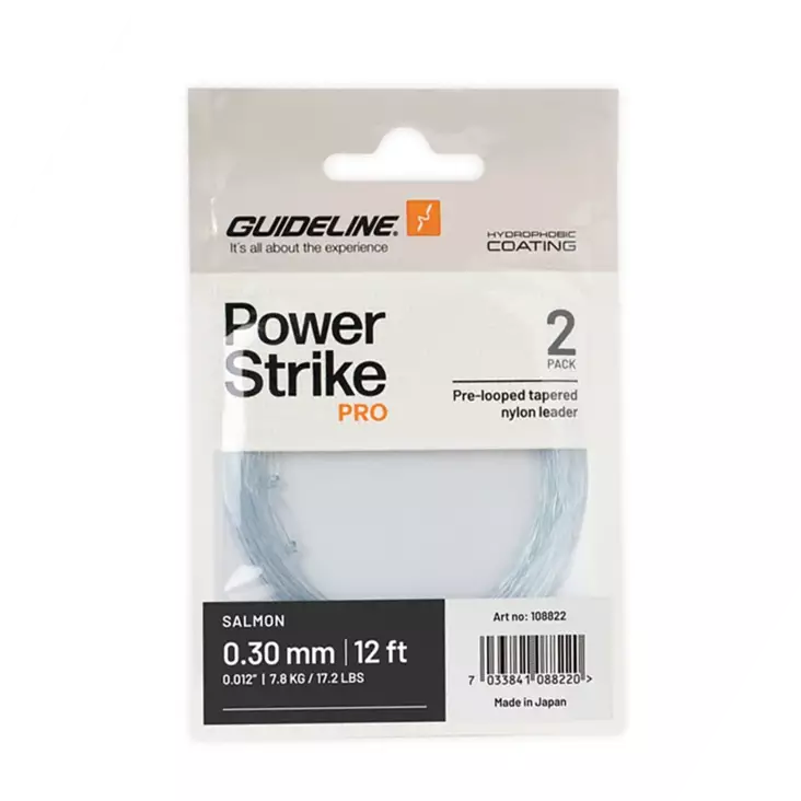 Guideline Power Strike PRO Salmon 12ft - Taperede Nylon -forfang - 7033841088220 - 1