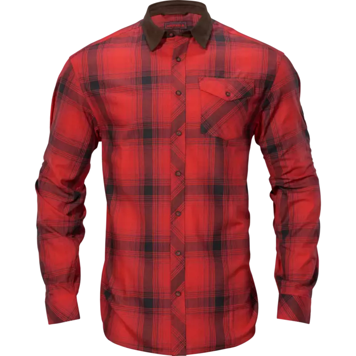 Härkila Driven Hunt Flannel Red/Bla - Jægertrøjer - 5714733526830 - 1