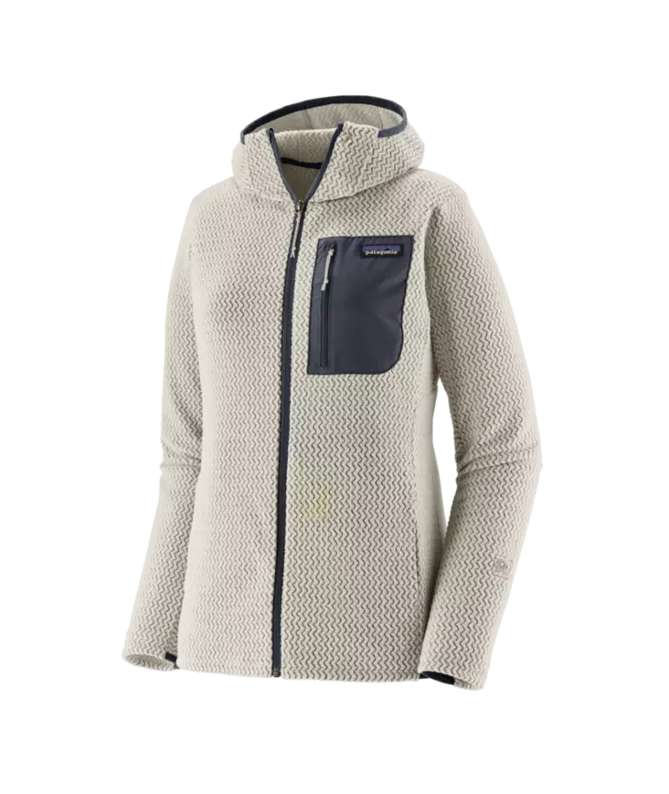 Patagonia W´s R1 Air Full Zip Hoody Birch White - Fleecetrøjer - 199346154390 - 1