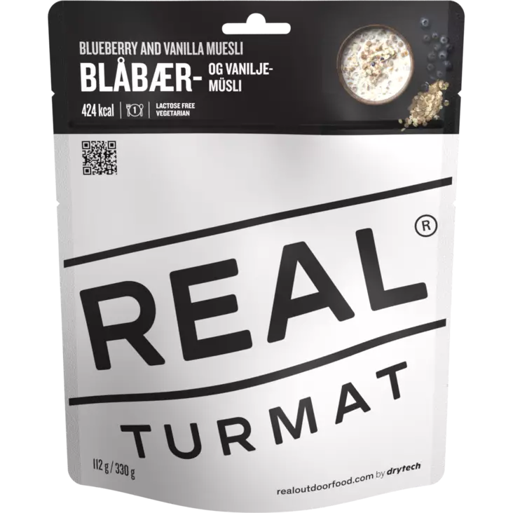 Real Turmat Blueberry and Vanilla Muesli - Campingmadras - 7036480053130 - 2