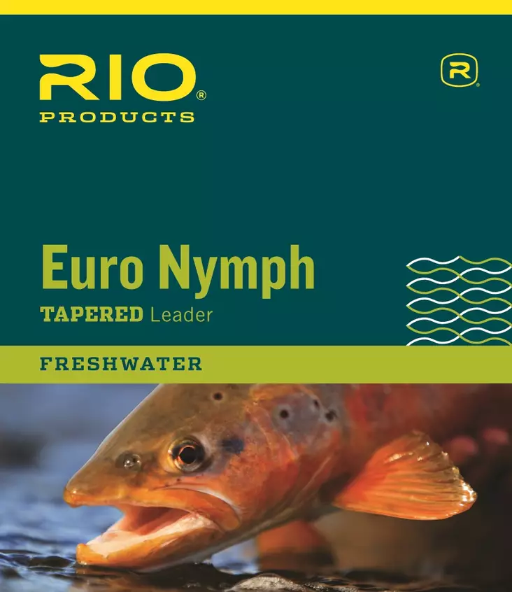 Rio Euro Nymph Tapered Leader Black & White - Taperede Nylon -forfang - 730884240390 - 1