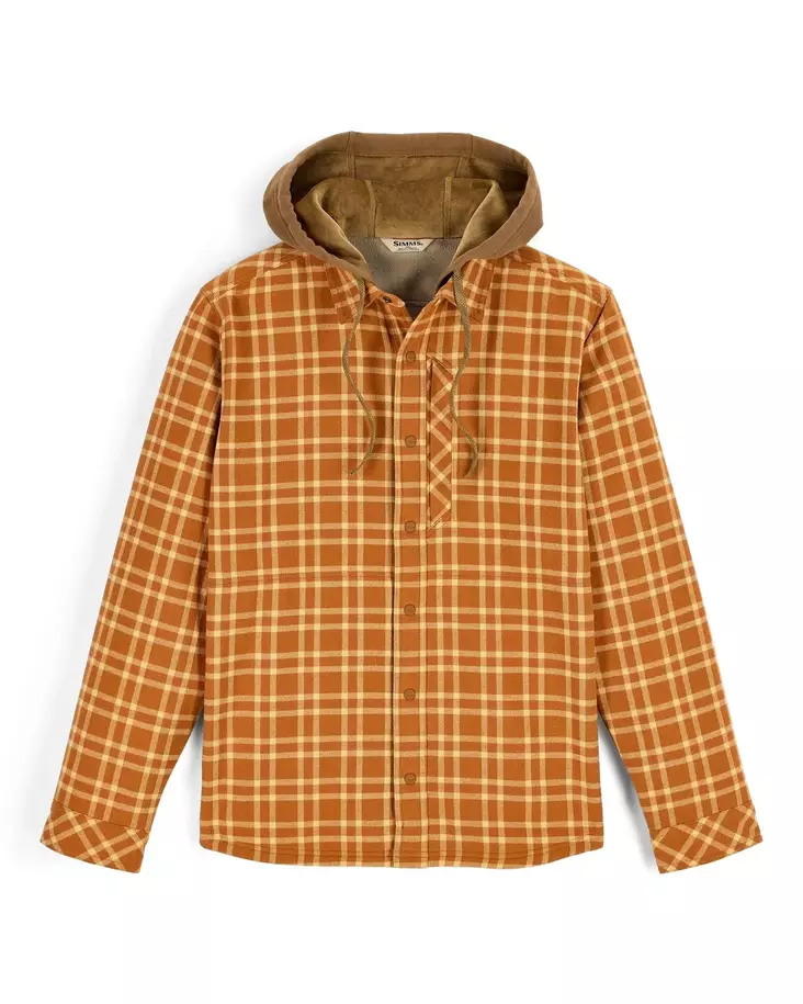 Simms Coldweather Hooded Shacket Wakemup Plaid Stonefly - Øvrige jakker - 694264695890 - 1