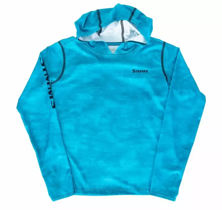 Simms Kid's Solar Tech Hoody Daze Camo Pool - Hættetrøjer - 694264567210 - 2