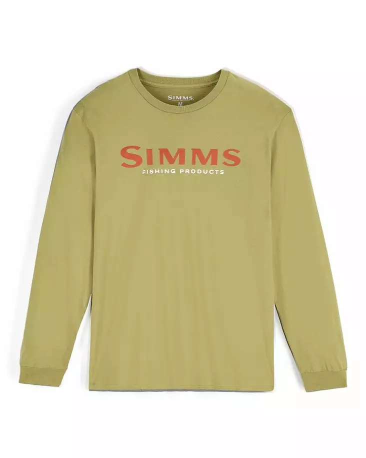 Simms Simms Logo Shirt LS Tent Green - T-shirts herre - 694264694640 - 1