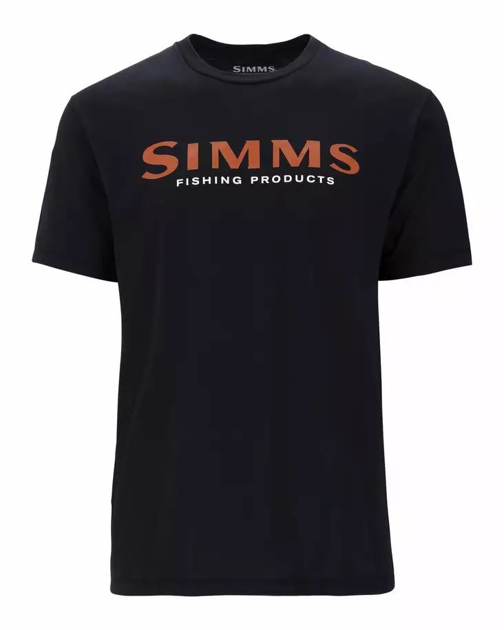 Simms Logo T-Shirt Jet Black - T-shirts herre - 694264669280 - 1