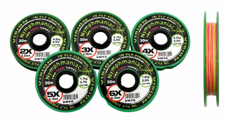 Vision Nymphmaniac Two Tone Tippet 3X - Knappindikatorer - 6417512838917 - 1