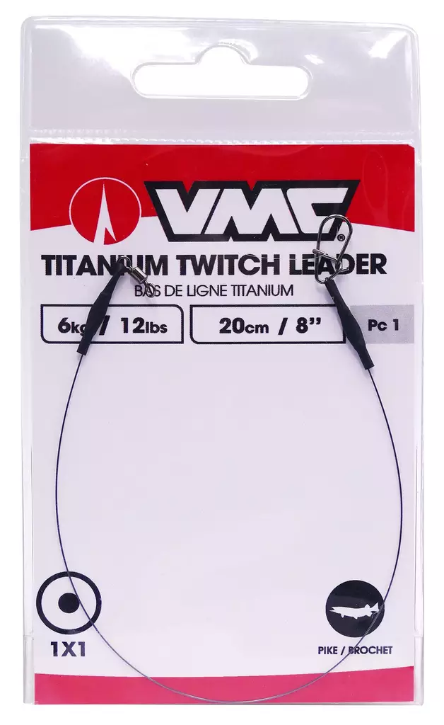 VMC Titanium Leader 1x7 60lb 50cm - Forfangere - 3422993071350 - 1