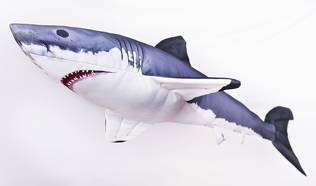 Gaby Great White shark 120cm - Blød fisk - 5905279175761 - 2
