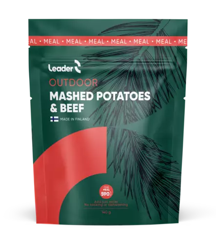 Leader Outdoor Mashed Potatoes Beef 140g - Campingmadras - 6430080443451 - 1