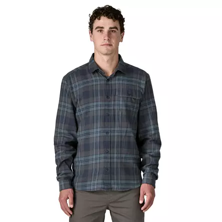 Patagonia Mens LS Lightweight Fjord Flannel Shirt Smolder Blue - Skjorter - 198077251491 - 2