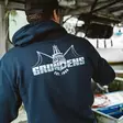 Grundens Logo Boat Hoodie Dark Navy - Hættetrøjer - 0840316314091 - 4