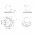 RAM Round Plate Ball C - RAM Mounts, C-størrelse - 793442002021 - 4