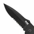 SOG Escape Clip Point Serrated Black - Foldeknive - 729857996631 - 4