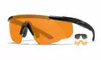 Wiley X Saber Advanced Grey & Clear & Light Rust - Matte Black Frame - Skydeglas - 712316003131 - 1