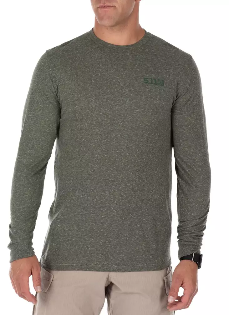 5.11 Triblend Legacy L/S Tee Green - Taktiske trøjer - 888579358391 - 1