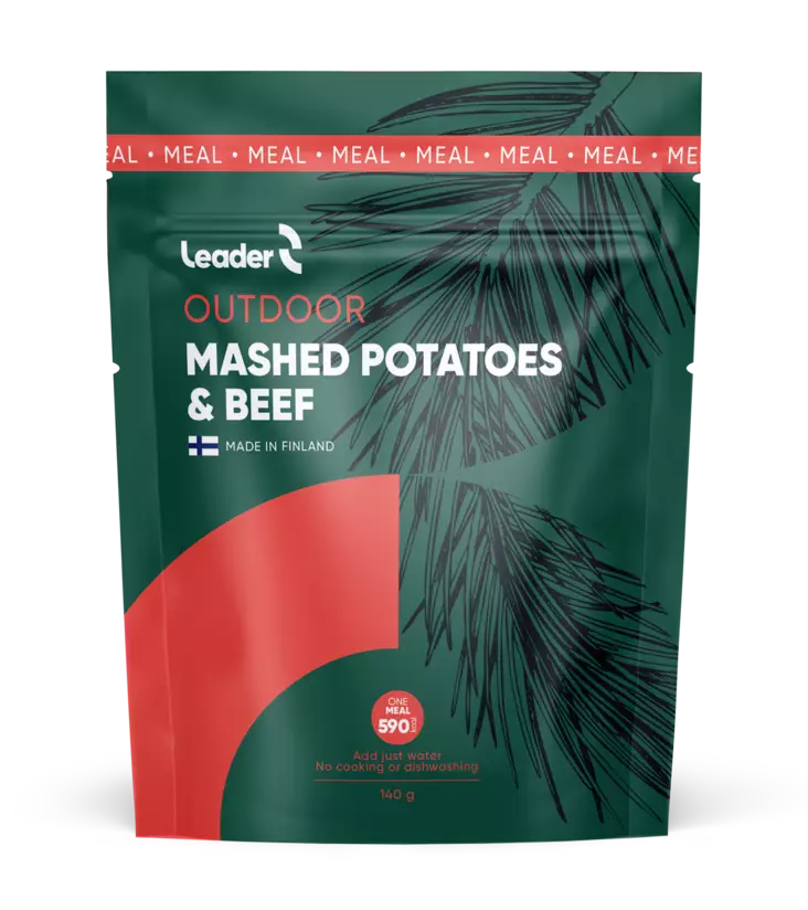 Leader Outdoor Mashed Potatoes Beef 140g - Campingmadras - 6430080443451 - 1
