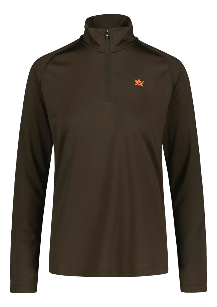 Alaska CoolDry Womens Half-Zip Top Brown - Jægerens basis- og mellemlag - 6438347054891 - 1