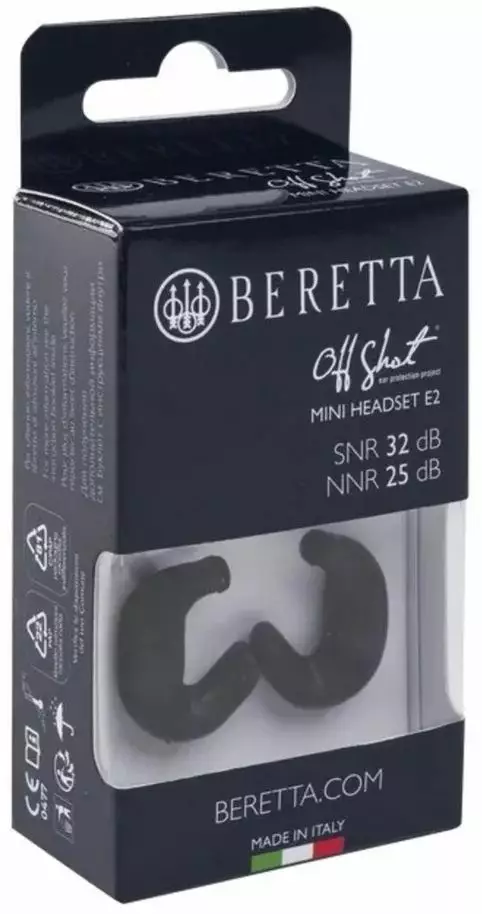 Beretta Mini Headset E2 Black - Høreværn - 8051832645831 - 1