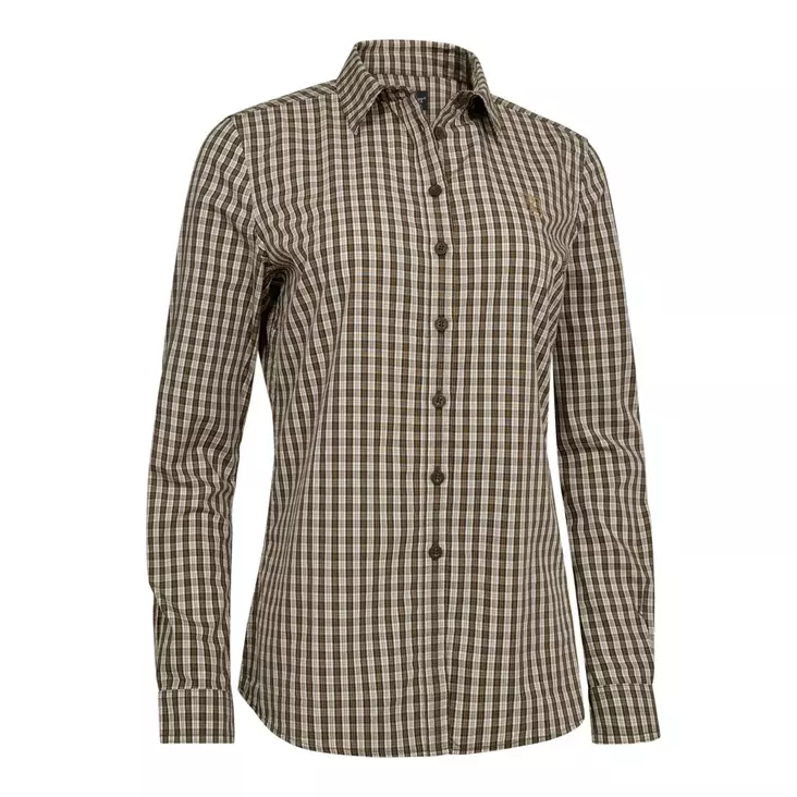 Deerhunter Lady Bridget Shirt Brown Check - Jægertrøjer - 5702827251171 - 1