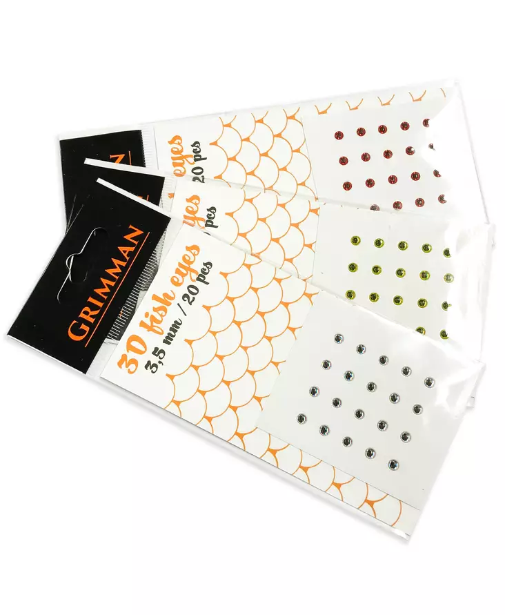 Grimman 3D Fish Eyes 3,5mm - Klistermærkeøjne - 11808001 - 1