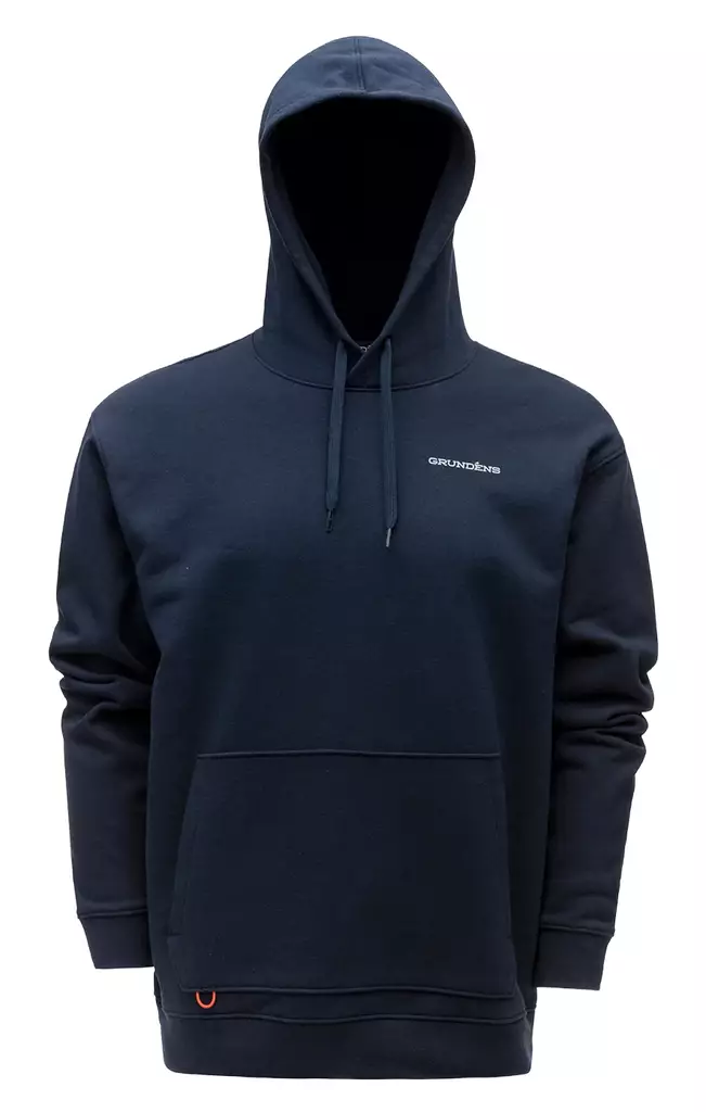 Grundens Logo Boat Hoodie Dark Navy - Hættetrøjer - 0840316314091 - 1