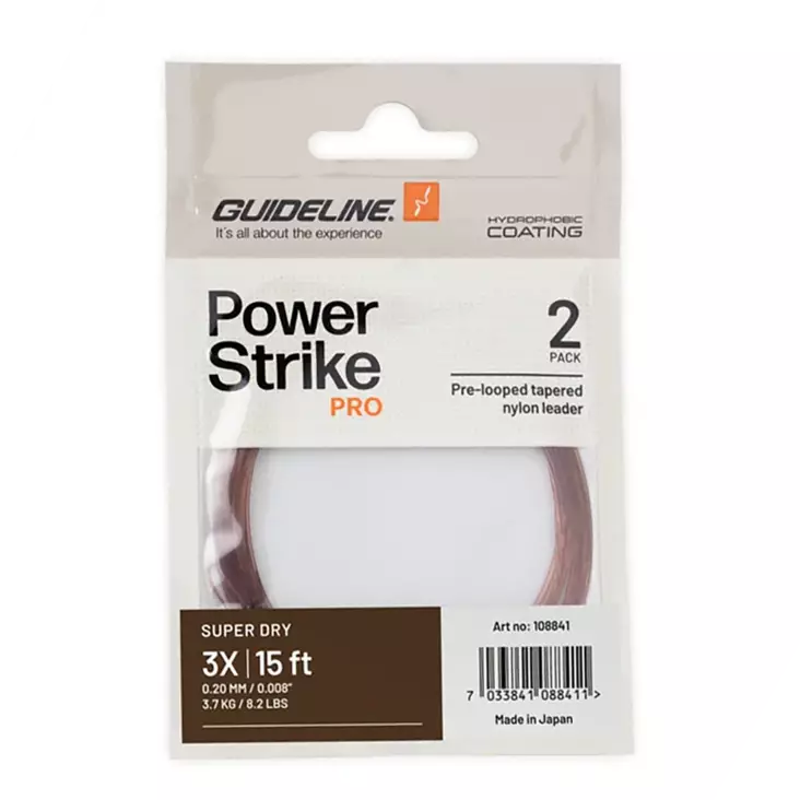Guideline Power Strike PRO Super Dry 15ft - Taperede Nylon -forfang - 7033841088411 - 1