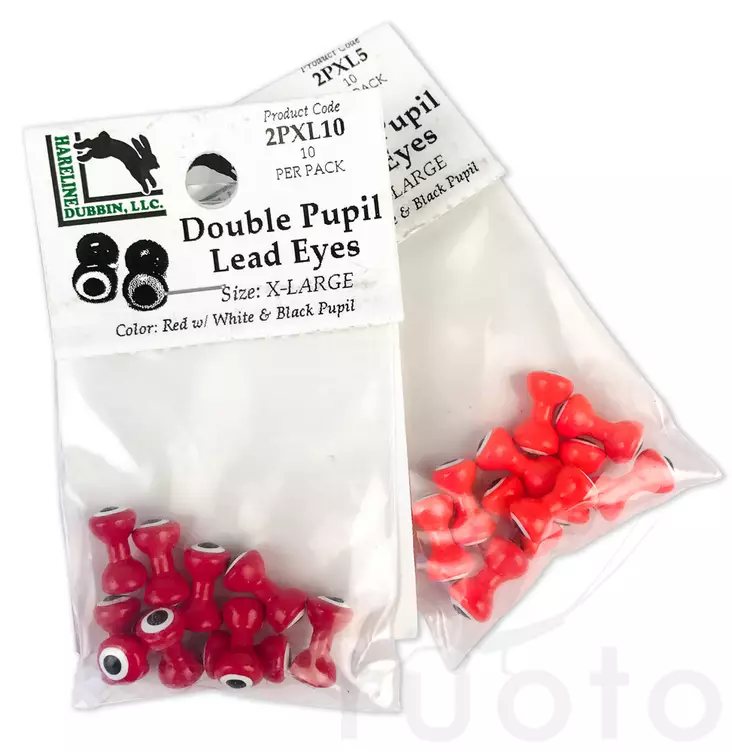 Hareline Double Pupil Lead Eyes Small -painosilmä - Vægtbriller - 40200300011 - 1