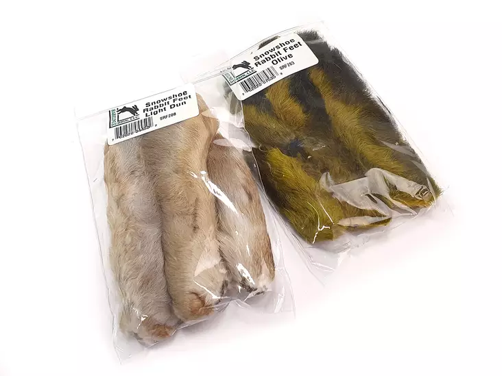 Hareline Snowshoe Rabbit Feet - Haler og halestykker - 40500100021 - 1