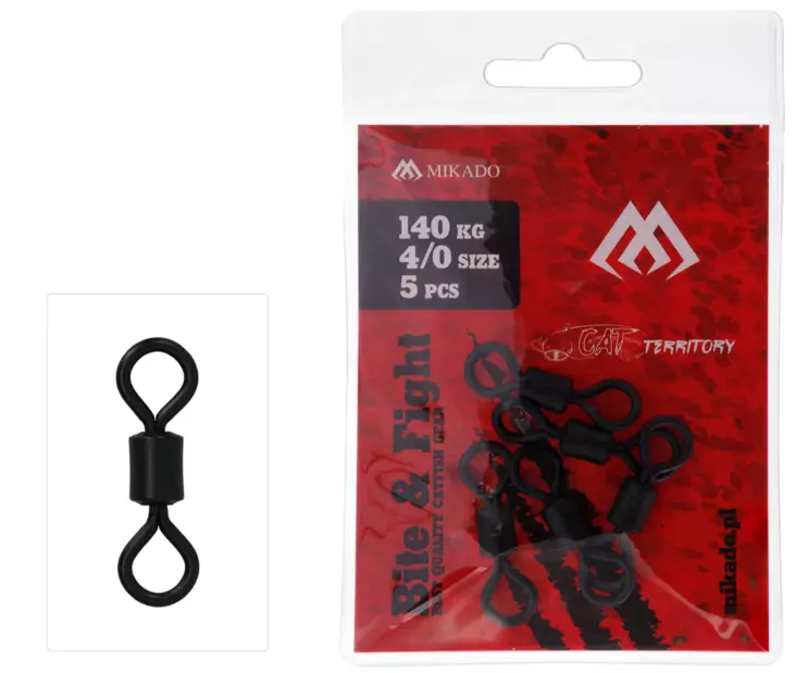 Mikado Roller Swivel Black Mat - Låse & svirvler - 5900637149361 - 1