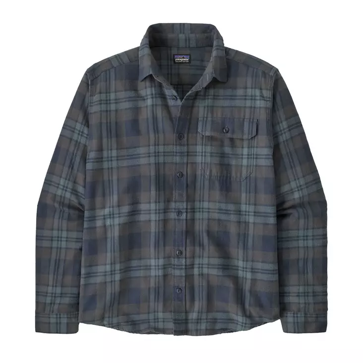 Patagonia Mens LS Lightweight Fjord Flannel Shirt Smolder Blue - Skjorter - 198077251491 - 1