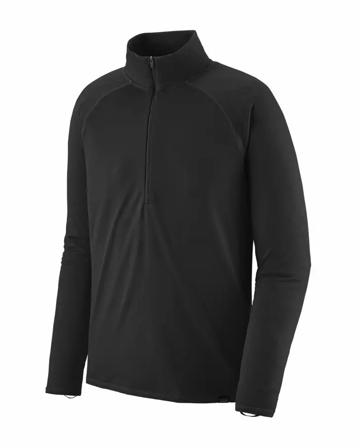 Patagonia M's Capilene Midweight Zip-Neck Black - Undertrøjer - 192964081451 - 2