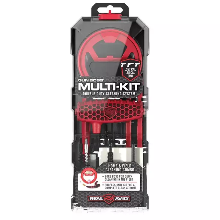 Real Avid Gun Boss Multi Kit 9mm Handgun - Våbenrengøringssæt - 71-000102 - 1