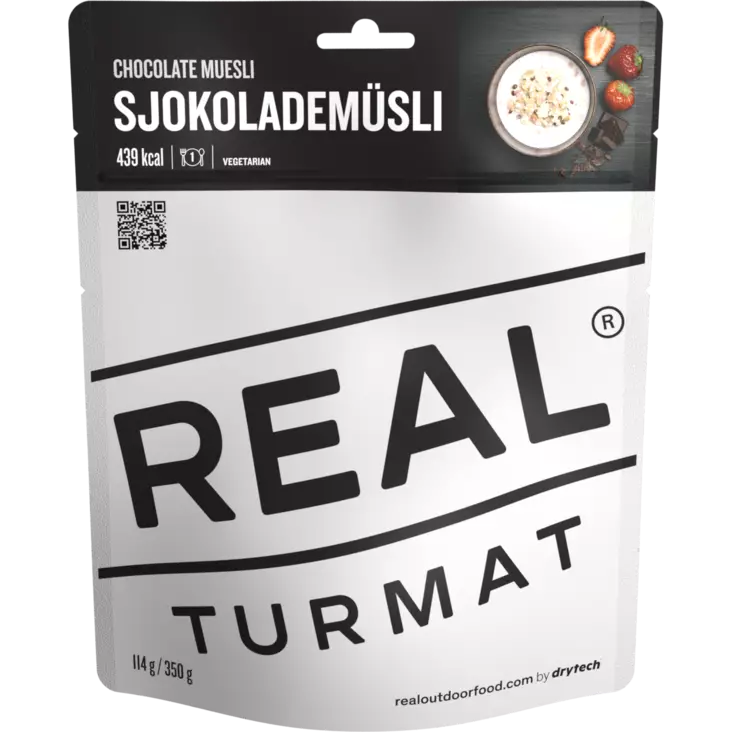 Real Turmat Chocolate Muesli - Campingmadras - 7036489060511 - 2