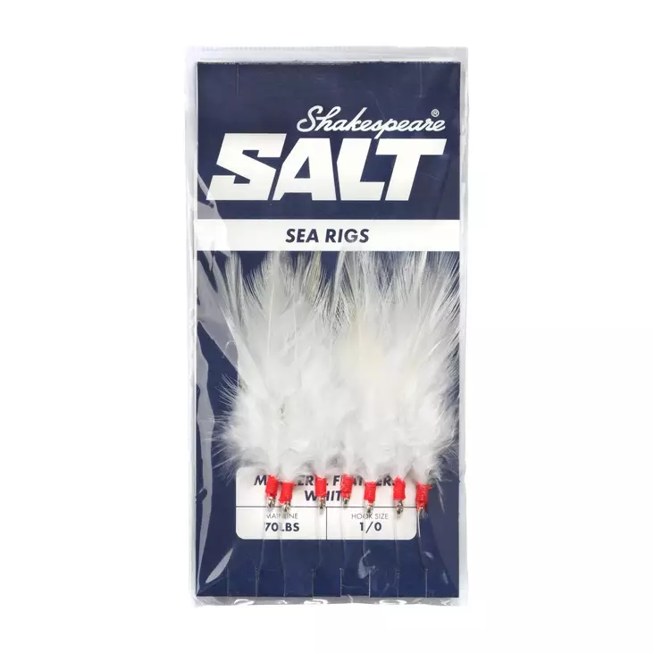 Shakespeare Mackerel Feathers White - Sabiki- & makrelrigs - 043388130761 - 1