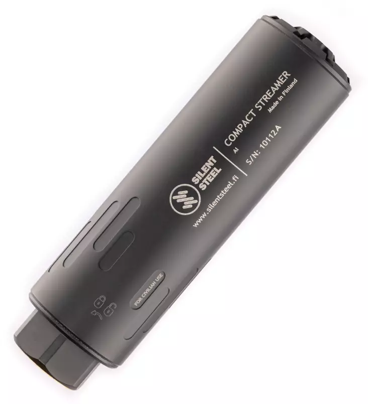 Silent Steel Compact Baffle Streamer 6,5 Armor Black - Lyddæmpere til præcisionsrifler - CSTB65B-AL-14x1 - 1