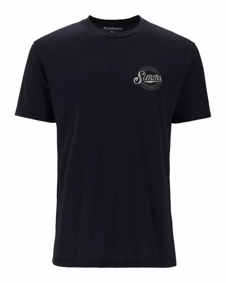 Simms Circle Lockup T-Shirt Black - T-shirts herre - 694264678381 - 1