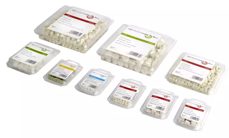 VFG Cleaning Swab 6.5mm 50pcs - Øvrige våbenvedligeholdsprodukter - 4260419146201 - 1