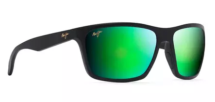 Maui Jim Makoa - Matte Black Frame with Green Mirror Lens - Glaslinser - 603429054212 - 1