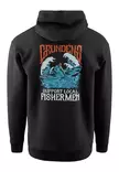 Grundens Displacement DWR Hoodie SL Fisherman Black - Hættetrøjer - 0840316341172 - 2