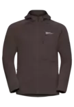 Jack Wolfskin Kolbenberg Hooded Full-Zip Jacket Peat - Mellemlagjakker - 4064886585262 - 1