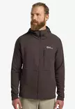 Jack Wolfskin Kolbenberg Hooded Full-Zip Jacket Peat - Mellemlagjakker - 4064886585262 - 3